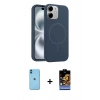 MARSİLYAN™- iPhone 11 Kılıf Yankı Form Serisi - Siyah Buffer Hayalet Cam Ekran Koruyucu + Neon Fosforlu Kamera Lens - MI