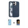 MARSİLYAN™- iPhone 11 Kılıf Yankı Form Serisi - Siyah Buffer Hayalet Cam Ekran Koruyucu + Neon Fosforlu Kamera Lens - TU