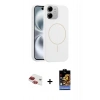 MARSİLYAN™- iPhone 11 Kılıf Yankı Form Serisi - Siyah Buffer Hayalet Cam Ekran Koruyucu + Pers Alüminyum Kamera Lens - KI