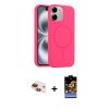 MARSİLYAN™- iPhone 11 Kılıf Yankı Form Serisi - Siyah Buffer Hayalet Cam Ekran Koruyucu + Pers Alüminyum Kamera Lens - KI