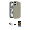 MARSİLYAN™- iPhone 11 Kılıf Yankı Form Serisi - Siyah Buffer Hayalet Cam Ekran Koruyucu + Pers Alüminyum Kamera Lens - KI