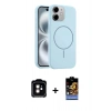 MARSİLYAN™- iPhone 11 Kılıf Yankı Form Serisi - Siyah Buffer Hayalet Cam Ekran Koruyucu + PVD Metal Kamera Lens - TU