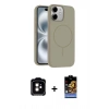 MARSİLYAN™- iPhone 11 Kılıf Yankı Form Serisi - Siyah Buffer Hayalet Cam Ekran Koruyucu + PVD Metal Kamera Lens - TU