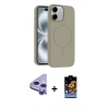 MARSİLYAN™- iPhone 11 Kılıf Yankı Form Serisi - Siyah Buffer Hayalet Cam Ekran Koruyucu + Raze Metal Kamera Lens - MR
