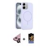 MARSİLYAN™- iPhone 11 Kılıf Yankı Form Serisi - Siyah Buffer Hayalet Cam Ekran Koruyucu + Raze Metal Kamera Lens - SH