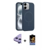 MARSİLYAN™- iPhone 11 Kılıf Yankı Form Serisi - Siyah Buffer Hayalet Cam Ekran Koruyucu + Raze Metal Kamera Lens - MR