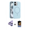 MARSİLYAN™- iPhone 11 Kılıf Yankı Form Serisi - Siyah Buffer Hayalet Cam Ekran Koruyucu + Raze Metal Kamera Lens - MR