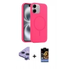 MARSİLYAN™- iPhone 11 Kılıf Yankı Form Serisi - Siyah Buffer Hayalet Cam Ekran Koruyucu + Raze Metal Kamera Lens - MR