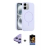 MARSİLYAN™- iPhone 11 Kılıf Yankı Form Serisi - Siyah Buffer Hayalet Cam Ekran Koruyucu + Raze Metal Kamera Lens - MR