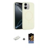 MARSİLYAN™- iPhone 11 Kılıf Yankı Form Serisi - Siyah Buffer Hayalet Cam Ekran Koruyucu + Renkli Kamera Lens Koruma Cam - SI