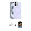 MARSİLYAN™- iPhone 11 Kılıf Yankı Form Serisi - Siyah Buffer Hayalet Cam Ekran Koruyucu + Renkli Kamera Lens Koruma Cam - SI
