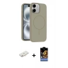 MARSİLYAN™- iPhone 11 Kılıf Yankı Form Serisi - Siyah Buffer Hayalet Cam Ekran Koruyucu + Renkli Kamera Lens Koruma Cam - YL