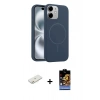 MARSİLYAN™- iPhone 11 Kılıf Yankı Form Serisi - Siyah Buffer Hayalet Cam Ekran Koruyucu + Renkli Kamera Lens Koruma Cam - TU