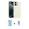 MARSİLYAN™- iPhone 11 Kılıf Yankı Form Serisi - Siyah Joko Magic 5D Cam + Neon Fosforlu Kamera Lens - MI