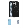 MARSİLYAN™- iPhone 11 Kılıf Yankı Form Serisi - Siyah Joko Magic 5D Cam + Neon Fosforlu Kamera Lens - MI