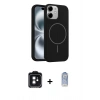 MARSİLYAN™- iPhone 11 Kılıf Yankı Form Serisi - Siyah Joko Magic 5D Cam + PVD Metal Kamera Lens - SH