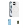 MARSİLYAN™- iPhone 11 Kılıf Yankı Form Serisi - Siyah Joko Magic 5D Hayalet Cam + Neon Fosforlu Kamera Lens - MI