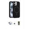 MARSİLYAN™- iPhone 11 Kılıf Yankı Form Serisi - Siyah Joko Magic 5D Hayalet Cam + Pers Alüminyum Kamera Lens - GI