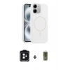 MARSİLYAN™- iPhone 11 Kılıf Yankı Form Serisi - Siyah Joko Magic 5D Hayalet Cam + PVD Metal Kamera Lens - SH