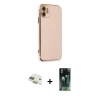 MARSİLYAN™- iPhone 11 Kılıf Yankı Serisi - Şeffaf 360 Full Body Arka Koruyucu + Pers Alüminyum Kamera Lens - GD