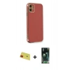 MARSİLYAN™- iPhone 11 Kılıf Yankı Serisi - Şeffaf 360 Full Body Arka Koruyucu + Rainbow Kamera Lens Koruma Cam - KI