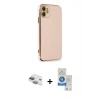 MARSİLYAN™- iPhone 11 Kılıf Yankı Serisi - Şeffaf Royal Nano Ekran Koruyucu + Pers Alüminyum Kamera Lens - YL