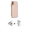 MARSİLYAN™- iPhone 11 Kılıf Yankı Serisi - Şeffaf Uv Polymer Nano Ekran Koruyucu + Raze Metal Kamera Lens - GS