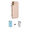 MARSİLYAN™- iPhone 11 Kılıf Yankı Serisi - Şeffaf Uv Polymer Nano Ekran Koruyucu + Neon Fosforlu Kamera Lens - YL