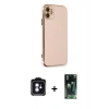 MARSİLYAN™- iPhone 11 Kılıf Yankı Serisi - Siyah 360 Mat Full Body Arka Koruyucu + PVD Metal Kamera Lens - MI