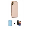 MARSİLYAN™- iPhone 11 Kılıf Yankı Serisi - Siyah 3D Antistatik Mat Seramik Nano Ekran Koruyucu + Neon Fosforlu Kamera Lens - MI