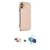 MARSİLYAN™- iPhone 11 Kılıf Yankı Serisi - Siyah 3D Antistatik Seramik Nano Ekran Koruyucu + Pers Alüminyum Kamera Lens - KI