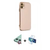 MARSİLYAN™- iPhone 11 Kılıf Yankı Serisi - Siyah 3D Antistatik Seramik Nano Ekran Koruyucu + Raze Metal Kamera Lens - KI