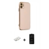 MARSİLYAN™- iPhone 11 Kılıf Yankı Serisi - Siyah 6D Antistatik Mat Seramik Hayalet Nano Ekran Koruyucu + Renkli Kamera Lens Koruma Cam - PE