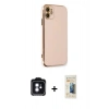 MARSİLYAN™- iPhone 11 Kılıf Yankı Serisi - Siyah 6D Mat Seramik Hayalet Nano Ekran Koruyucu + PVD Metal Kamera Lens - MI
