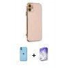 MARSİLYAN™- iPhone 11 Kılıf Yankı Serisi - Siyah Bilvis 5in1 3D Magic Cam Ekran Koruyucu + Neon Fosforlu Kamera Lens - MI