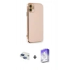 MARSİLYAN™- iPhone 11 Kılıf Yankı Serisi - Siyah Bilvis 5in1 3D Magic Cam Ekran Koruyucu + Pers Alüminyum Kamera Lens - LT
