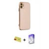 MARSİLYAN™- iPhone 11 Kılıf Yankı Serisi - Siyah Bilvis 5in1 3D Magic Cam Ekran Koruyucu + Rainbow Kamera Lens Koruma Cam - KI