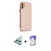 MARSİLYAN™- iPhone 11 Kılıf Yankı Serisi - Siyah Bilvis 5in1 3D Magic Cam Ekran Koruyucu + Raze Metal Kamera Lens - MI