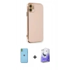 MARSİLYAN™- iPhone 11 Kılıf Yankı Serisi - Siyah Bilvis 5in1 5D Magic Hayalet Cam Ekran Koruyucu + Neon Fosforlu Kamera Lens - YL