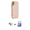 MARSİLYAN™- iPhone 11 Kılıf Yankı Serisi - Siyah Bilvis 5in1 5D Magic Hayalet Cam Ekran Koruyucu + Pers Alüminyum Kamera Lens - LT