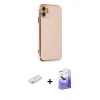 MARSİLYAN™- iPhone 11 Kılıf Yankı Serisi - Siyah Bilvis 5in1 5D Magic Hayalet Cam Ekran Koruyucu + Renkli Kamera Lens Koruma Cam - TU