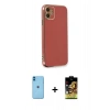 MARSİLYAN™- iPhone 11 Kılıf Yankı Serisi - Siyah Buffer Cam Ekran Koruyucu + Neon Fosforlu Kamera Lens - MI