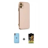 MARSİLYAN™- iPhone 11 Kılıf Yankı Serisi - Siyah Buffer Cam Ekran Koruyucu + Neon Fosforlu Kamera Lens - TU
