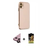 MARSİLYAN™- iPhone 11 Kılıf Yankı Serisi - Siyah Buffer Cam Ekran Koruyucu + Raze Metal Kamera Lens - SH