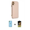 MARSİLYAN™- iPhone 11 Kılıf Yankı Serisi - Siyah Buffer Cam Ekran Koruyucu + Neon Fosforlu Kamera Lens - YL