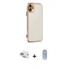 MARSİLYAN™- iPhone 11 Kılıf Yankı Serisi - Siyah Joko Magic 5D Cam + Pers Alüminyum Kamera Lens - GD