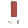 MARSİLYAN™- iPhone 11 Kılıf Yankı Serisi - Siyah Joko Magic 5D Cam + Pers Alüminyum Kamera Lens - GD