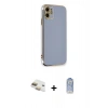 MARSİLYAN™- iPhone 11 Kılıf Yankı Serisi - Siyah Joko Magic 5D Cam + Pers Alüminyum Kamera Lens - GD