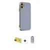MARSİLYAN™- iPhone 11 Kılıf Yankı Serisi - Siyah Joko Magic 5D Cam + Rainbow Kamera Lens Koruma Cam - KI