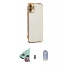 MARSİLYAN™- iPhone 11 Kılıf Yankı Serisi - Siyah Joko Magic 5D Cam + Raze Metal Kamera Lens - KI